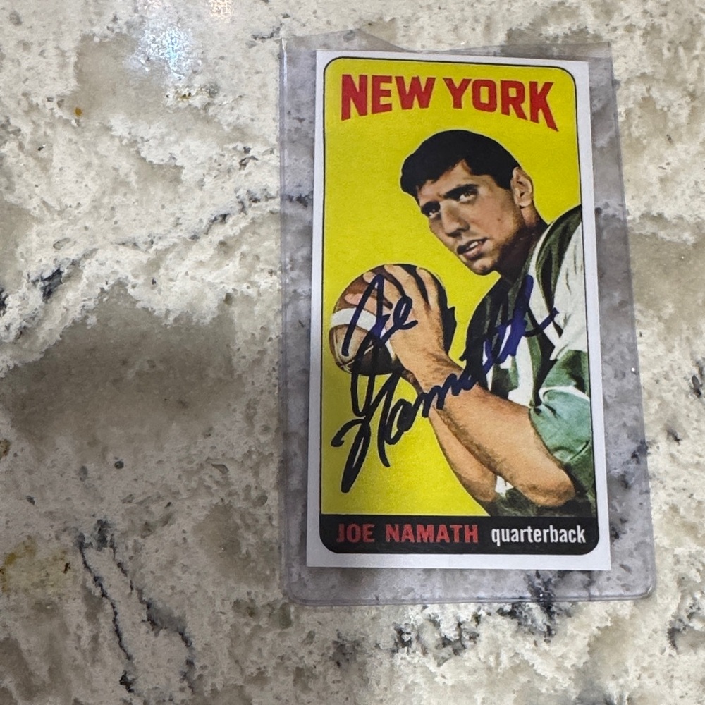 New York Joe Namath Quarterback Card